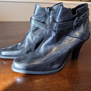 Vintage New York Transit Leather Ankle Boots
